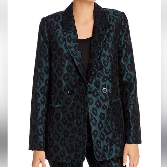 ANINE BING Madeline Blazer in Emerald sz XS - Picture 3 of 5